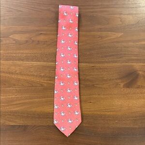 Vineyard Vines Coral Tie with Whale Pattern